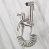 Set de Grifo Pistola de Rociado para Inodoro de Acero Inoxidable 304 Potenciador de Bidé Limpiador de Inodoro Compañero de Limpieza Descargador
