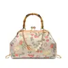 Nuevo Bolso Cruzado con Bordado Nacional Estilo Chino Perlas, Bolso de Mano de Estilo Étnico de Nicho de Moda con Broche Dorado