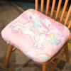 Cojín Cuadrado de Peluche Cojín de Silla de Dibujos Animados Silla Pequeña Linda de Verano para Niños Cojín Gordo para Estudiantes de Examen de Ingreso de Posgrado Aula