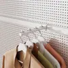 Armario Metálico Accesorios de Tablero Perforado Negro y Blanco Vertical Sin Taladro Almacenamiento de Ropa Almacenamiento Estante Decorativo