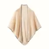 Nueva colección de otoño e invierno: Chal 100% cachemir, calentador de cuello para mujer, bufanda triangular tejida con bloques de color estilo coreano, perfecto para usar en capas