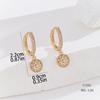 Brincos de girassol transfronteiriços de luxo leve, alta qualidade, totalmente cravejados, temperamento fashion, nicho, simples, personalizados, femininos, atacado