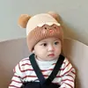 Gorro de Punto para Otoño e Invierno Gorro de Bebé Niño Pequeño Súper Lindo con Pompón Unisex para Niños Cálido de Invierno Lindo de Dibujos Animados