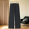 Calças de Inverno para Mulheres de Meia-Idade, Corte Slim, Novo Estilo, Calças de Pierna Reta Plus Size, Cintura Alta, Emagrecimento, Calças Casuais Versáteis
