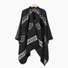 Estilo Étnico Xinjiang Xizang Xale Externo de Viagem Moda Retrô Literário Cachecol Quente Estilo Escandinavo Xale com Fenda