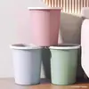 Papelera Doméstica Engrosada Alto Aspecto Papelera con Anillo de Presión de Viento Papelera de Plástico para Cocina Baño Papelera para Papel Venta al por Mayor