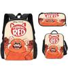 Mochila Escolar de Deformación Juvenil Nueva de Turning Red, Estudiante de Primaria y Secundaria, Mochila de Tres Piezas Periférica de Película de Anime