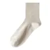 Calcetines de media pantorrilla para mujer, estilo de verano fino, algodón puro, malla transpirable, calcetines sin costuras para maternidad, calcetines largos para mujer, 100% algodón