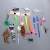 Fábrica de suministros para mascotas transfronteriza felpa pequeño insecto palo para gatos cabeza de repuesto DIY auto-hi juguetes para gatos