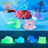 Micro paisajismo creativo lindo ballena pulpo fluorescente luminoso animales marinos accesorios de decoración DIY adornos pequeños de resina