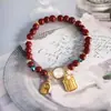 Nueva pulsera de esmalte de mariposa femenina ins nicho lujo ligero Mori azul marino cuentas de colores craqueladas hielo pulsera de amigas al por mayor