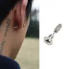 Aretes de Acero de Titanio, Tachuelas Unisex Simples y Elegantes, Brazaletes para Oreja, Pendientes, Joyería Coreana de Alta Gama
