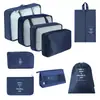 Bolsa de almacenamiento para viajes transfronterizos, set de neceser, bolsa de almacenamiento organizadora de ropa para equipaje de siete piezas, bolsa de almacenamiento de viaje