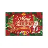 Tecido de fundo de Natal para comércio exterior da Amazon transfronteiriço para decoração de porta, montagem de festa e cobertura de porta tipo bandeira de meia-lua
