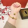 Oro Arena Esmalte Antiguo Pulsera Collar Mil Li Jiangshan Estilo Nacional Temperamento Retro Joyería de Mano Accesorios de Alto Sentido Joyería