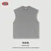 Seja Roupa Masculina 2025 Verão Europeu e Americano Loja de Compradores Marca da Moda Algodão Puro Sem Mangas Unissex Colete Rasgado Colete para Homens