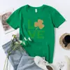 Feriado Independente de Comércio Exterior de 2025 Criativo St. Camiseta Casual Solta de Manga Curta Estampada para o Dia de São Patrício para Homens e Mulheres
