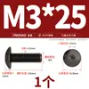 Tornillos de Cabeza Hexagonal Grande de Acero Inoxidable 304 Negros, Tornillos de Cabeza Plana Grande, Pernos de Cabeza Redonda Tipo Champiñón M2-M8