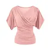 687-2026 Camiseta Sexy de Manga Corta Ajustada para Mujer Estilo Nuevo Primavera y Verano Estilo Pura Pasión Top Casual con Cuello en V