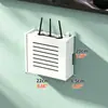 Caja de almacenamiento de router montada en la pared, no requiere taladro, estante para decodificador wifi, caja organizadora y de ocultación de cables para pared de sala de estar, fabricante