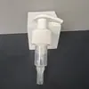 Bomba de loción con interruptor izquierdo-derecho de resorte externo 28/410, cabeza de bomba de plástico PP blanco tipo prensa para desinfectante de manos y gel de ducha