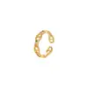 Anillo Abierto Ajustable de Cadena Hueca con Circonita de Colores Estilo Europeo y Americano para Mujer, Anillo de Dedo Índice de Lujo Ligero de Nicho