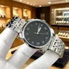 Novo Relógio Masculino Tianjia Calendário Duplo Numerais Romanos Mostrador Grande Pulseira de Aço Couro Movimento a Quartzo Relógio de Negócios Masculino