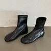 Botines Chelsea de Plataforma Retro 2026 Primavera/Otoño Estilo Nuevo Botas de Piel Negra Caña Corta Adelgazantes Versátiles de Moda Tendencia