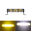 Luz Led de Rejilla Frontal para Coche 12V Transfronteriza Foco de Tres Lentes Amarillo y Blanco Dos Colores Luz de Trabajo para Pavimentación Foco de Faro