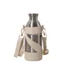 Bolsa Antiescaldado de Cuero RPET Transfronteriza, Funda Aislante para Taza Térmica de Exterior, Funda Diagonal para Taza de Té, Fábrica Personalizada