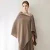 Consinee Fio 100% Caxemira Feminino Elegante da Moda Estilo Old Money Manto Xale Roupa de Exterior Casual