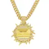 Collar con Colgante Redondo de la Última Cena Personalizado Cadena Completa de Diamantes Estilo Hip-Hop Nuevo Estilo Transfronterizo Europeo y Americano para Hombre