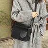 Moda Internacional Outono e Inverno 2025 Bolsa de Ombro Simples com Textura Contrastante Bolsa de Axila com Textura Diária Bolsa Transversal para Mulheres