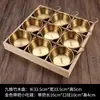 Jiugongge Creativo vajilla comercial restaurante de hot pot tienda de barbacoa plato de carne y verduras caja de bambú y madera bandeja plato con compartimentos