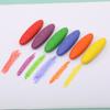 Crayón antiadherente para la mano infantil, bolígrafo de color lavable, 24 colores, traje de pintura para vacaciones, regalo, bolígrafo de color para manos no sucias, venta al por mayor