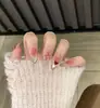 Set de 10 Uñas Azules Ojo de Gato Brillantes Hechas a Mano para una Hija Adinerada, Modernas y Populares, Realza el Cutis y la Elegancia, Uñas Portátiles al por Mayor