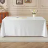 Toalha de mesa para sobremesa branca evento intervalo para chá luxo leve toque de alta qualidade seda cetim mesa de exposição de aniversário toalha de mesa de conferência