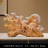 Ocho ornamentos majestuosos de caballo del zodíaco de color jade para la entrada de la sala de estar, atrayendo riqueza y prosperidad, adecuados para la inauguración de un negocio o la decoración de inauguración de casa