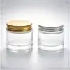 En Stock Tarro de Vidrio para Crema de 70g, Botella de Aceite de Caballo, Botella Cosmética de Boca Ancha para Pomada, Botella con Tapa de Aluminio Dorado y Plateado con Borde Enrollado, Tarro para Crema Facial