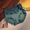Bragas de Mujer de Talle Alto Satinadas Retro Versátiles Encaje Hueco Patchwork Algodón Puro Seda Entrepierna Antibacteriana Talla Grande