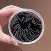 Prendedor de cabelo preto para rabo de cavalo alto para mulheres, altamente elástico e durável, não puxa nem deixa marcas no cabelo, faixa de cabelo, acessório de cabelo elástico