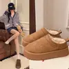 Nuevos Zapatos de Invierno Medios para Mujer Zapatos de Algodón Botas de Nieve Cálidas de Invierno 2026 Sin Cordones Suela Gruesa Exteriores Peludos
