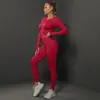 Conjunto Europeu e Americano de Yoga Sem Costura Pêssego Justo Conjunto de Roupa de Yoga Esporte Corrida Fitness Duas Peças Feminino