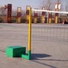 Estante de voleibol para equipamiento deportivo escolar, estante de voleibol móvil multifuncional, red de voleibol con elevación ajustable, columna de voleibol