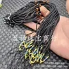 Cuerda de Colgante Amarilla Ajustable Envuelto en Seda Telescópica Jade y Jasper de Campo Cuerda de Colgante Joyería de Cordón de Jade Cuerda de Jade
