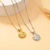 Conjunto de Colar e Pulseira em Aço Titânio Estilo Europeu e Americano, Joias de Corrente para Clavícula com Tema Oceânico Banhadas a Ouro e Prata, Não Desbotáveis, para Mulheres