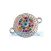 Acessórios para joias DIY micro-incrustados óleo pingando olho turco pulseira de mão sem queda de diamante sem desbotamento acessórios para colar pulseira