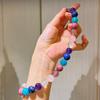 Colar de Cristal Branco Natural de Grão Grande de 12mm Lapis Lapis Lillet Ametista Madeira de Mogno Pedra Tianhe Corrente da Clavícula