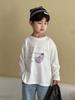 Camiseta Infantil de Manga Longa 100% Algodão Classe A Primavera e Outono Meninas Novo Estilo 2026 Caimento Solto Roupas de Outono para Meninos Tops de Bebê