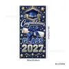 Cubierta de Puerta de Graduación 2027, Cortina Enrollable de Puerta con Gorro de Graduación Azul Oscuro, Exclusiva Transfronteriza para la Temporada de Graduación, Pancarta para Puerta de Patio